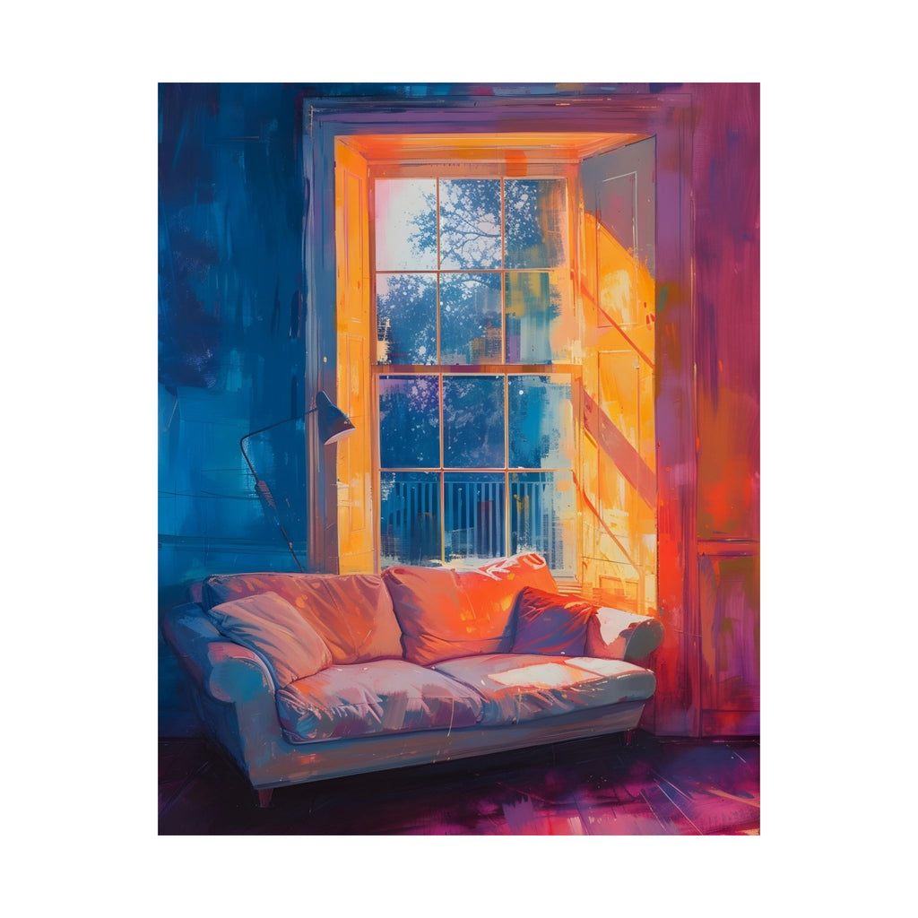 Home in the Morning Glow Matte Vertical Poster — Wall Art
