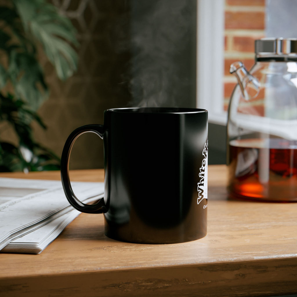 White Horse Logo  Black Mug (11oz, 15oz)