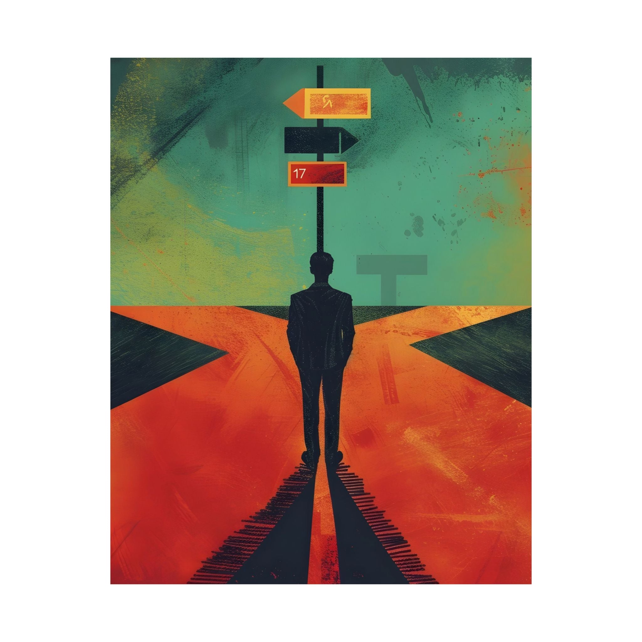 When Every Path Demands an Answer Matte Vertical Poster — Wall Art