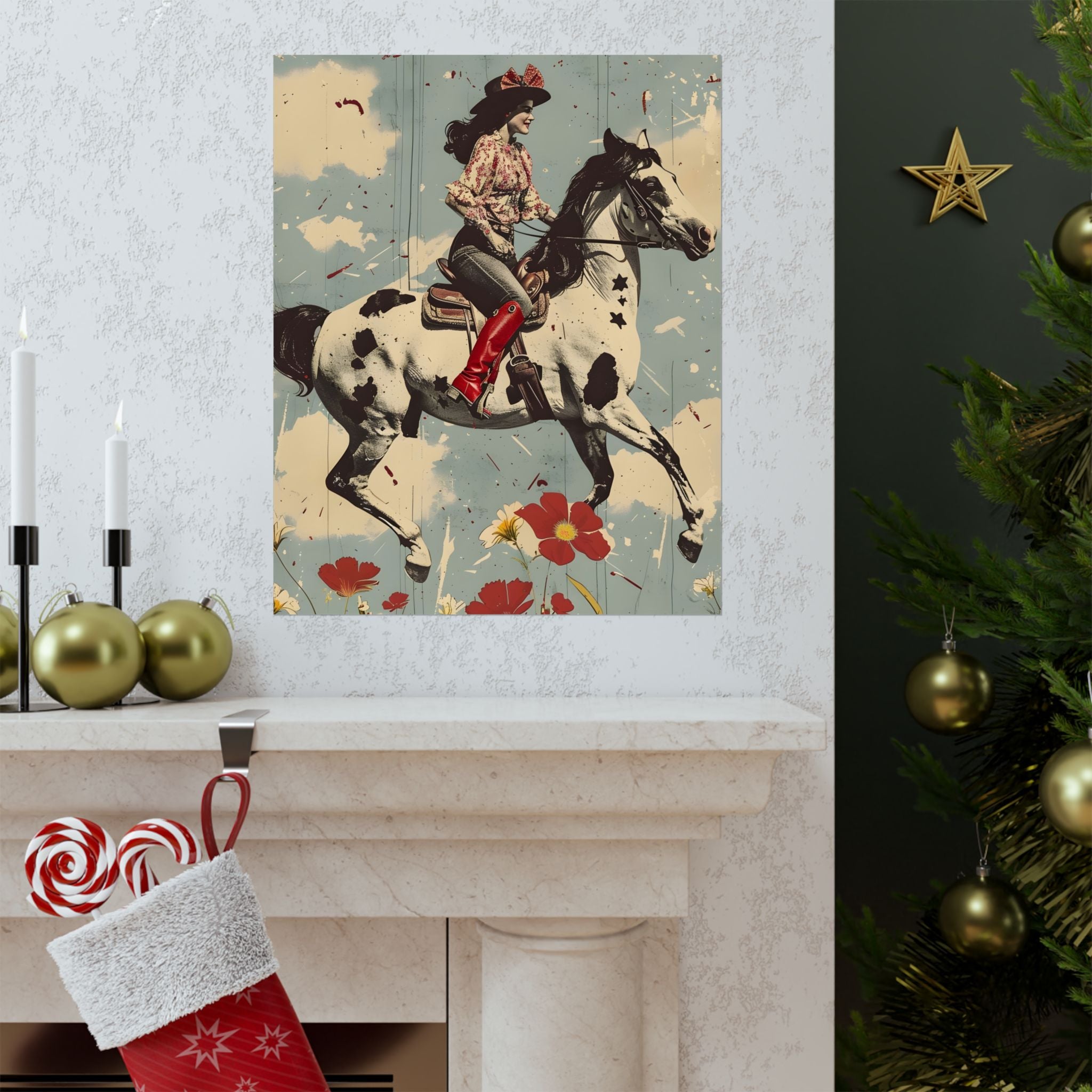 The Wildflower Cowgirl Matte Vertical Poster — Wall Art