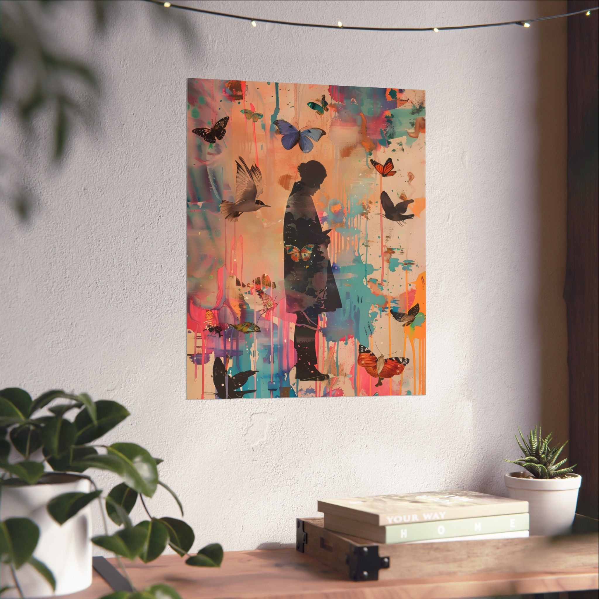 Whispers of Transformation Matte Vertical Poster — Vintage 70s Style Wall Art