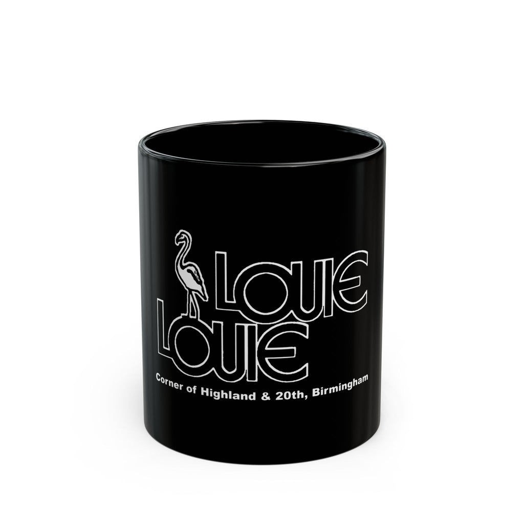 Louie Louie Birmingham Retro Logo Black Mug (11oz, 15oz)