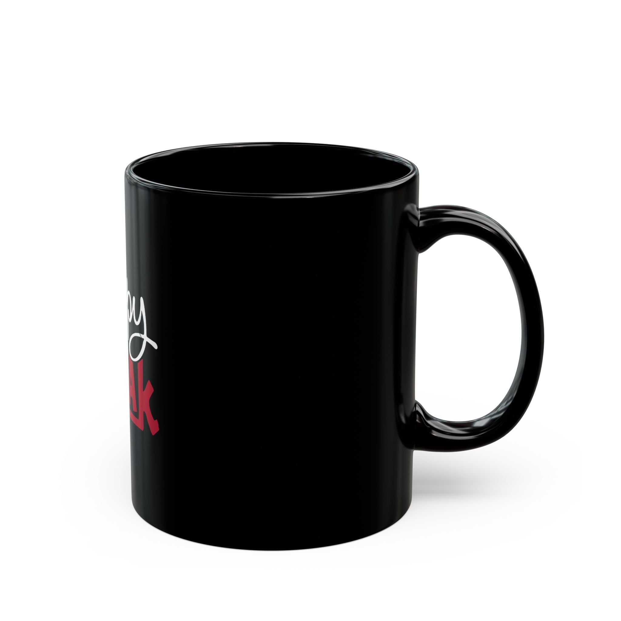 The Happy Steak  Logo Retro Black Mug (11oz, 15oz)