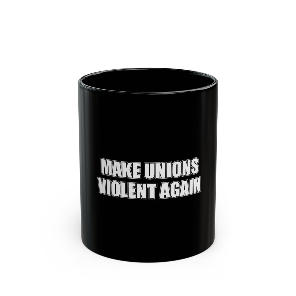 Make Unions Violent Again Logo Retro Black Mug (11oz, 15oz)