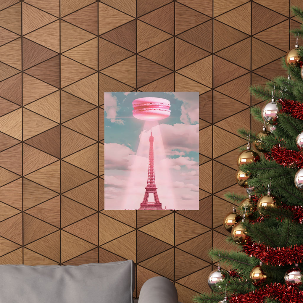 Attack of the Giant Macaron Matte Vertical Poster — Wall Art