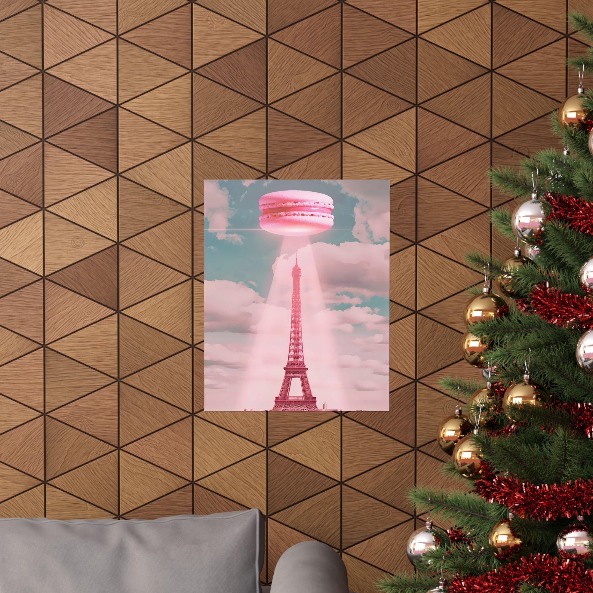 Attack of the Giant Macaron Matte Vertical Poster — Wall Art