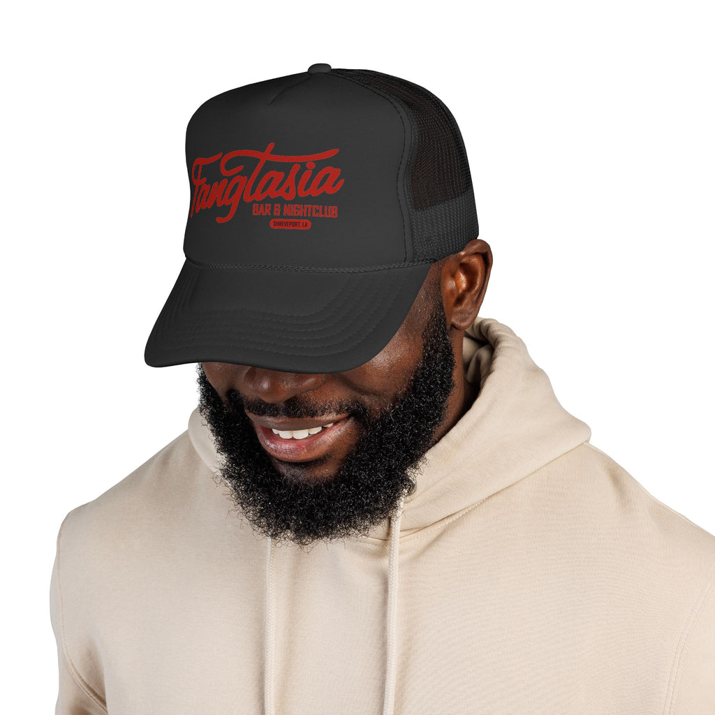 Fangtasia Retro Cap Logo – Vintage Arch Logo Mesh Hat