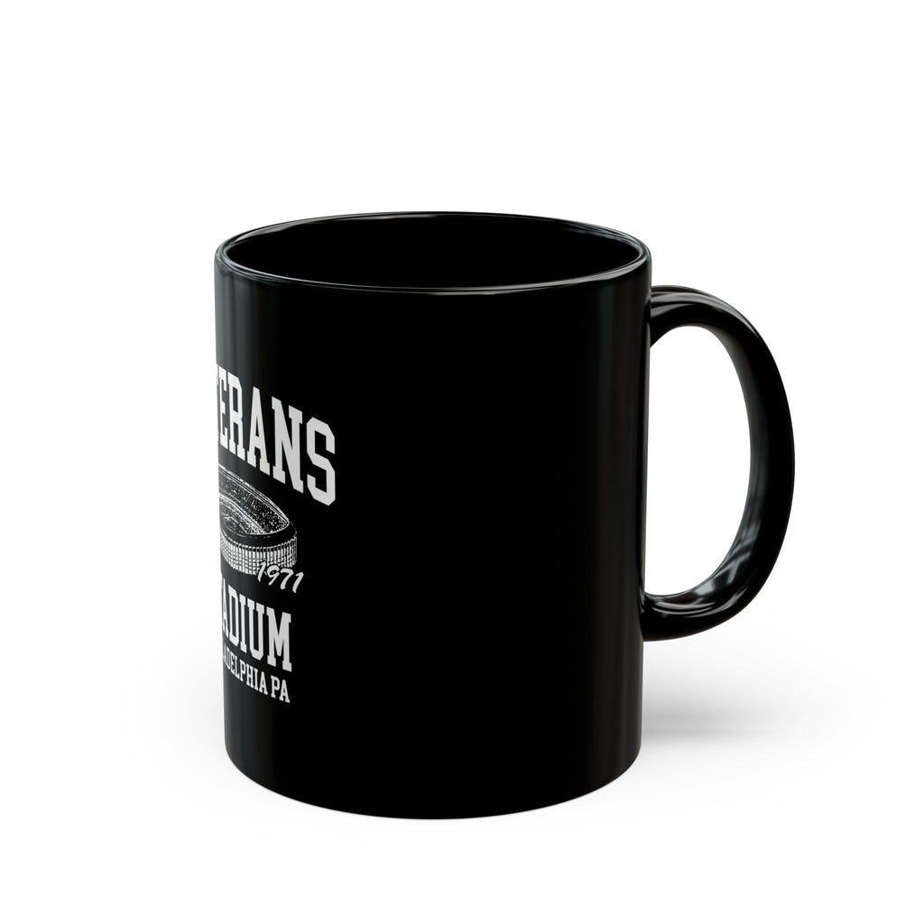 Veterans Stadium Retro Logo Retro Black Mug (11oz, 15oz)
