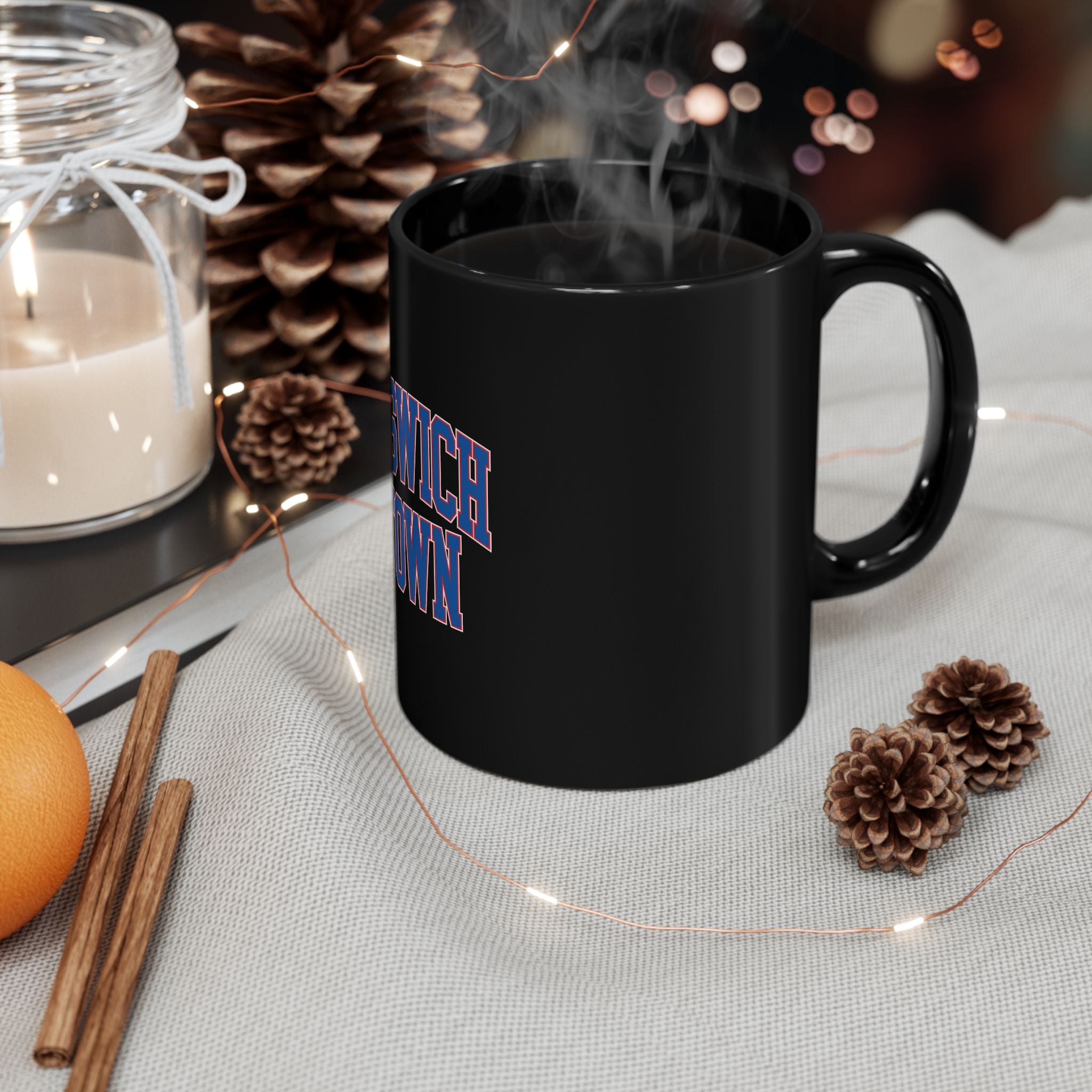Ipswich Town Logo Retro Black Mug (11oz, 15oz)