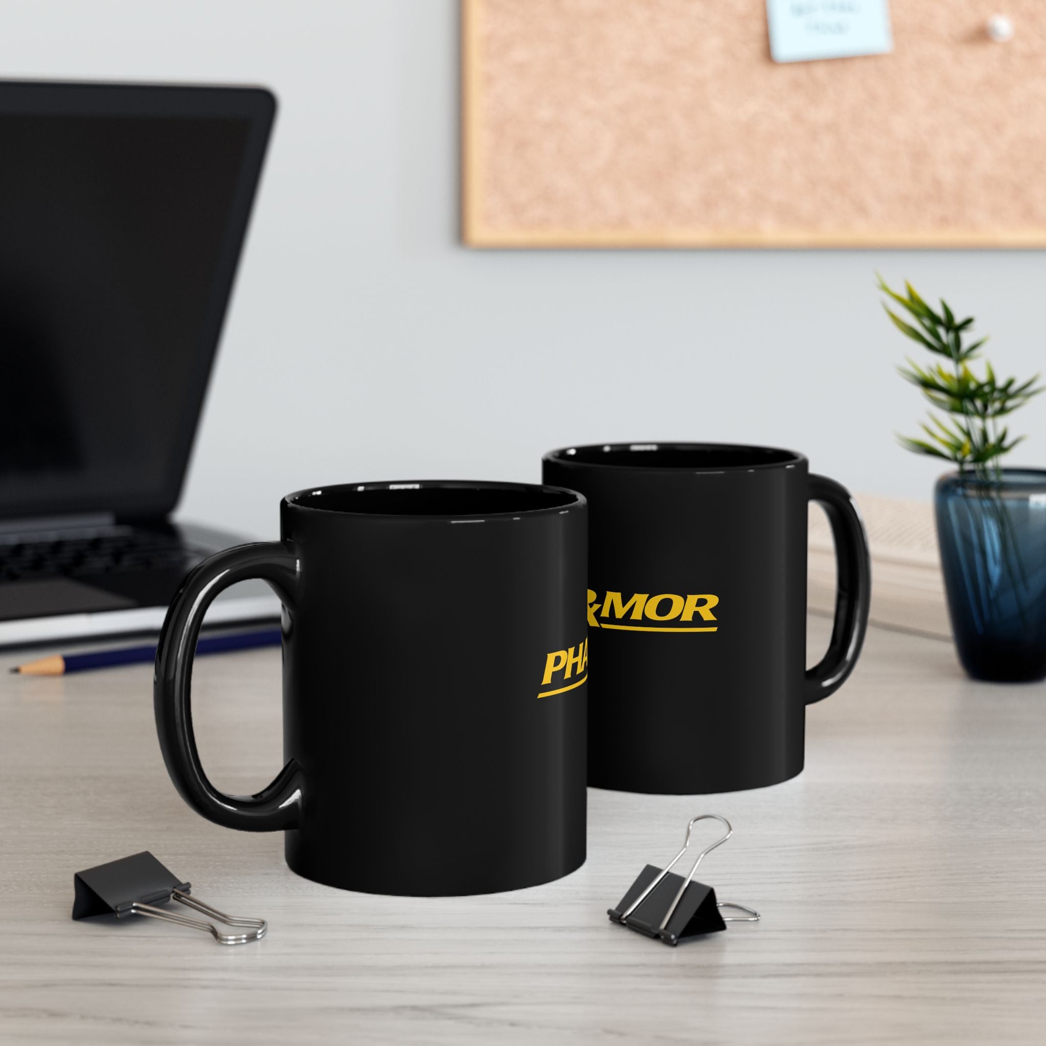Pharmor Logo Retro Black Mug (11oz, 15oz)