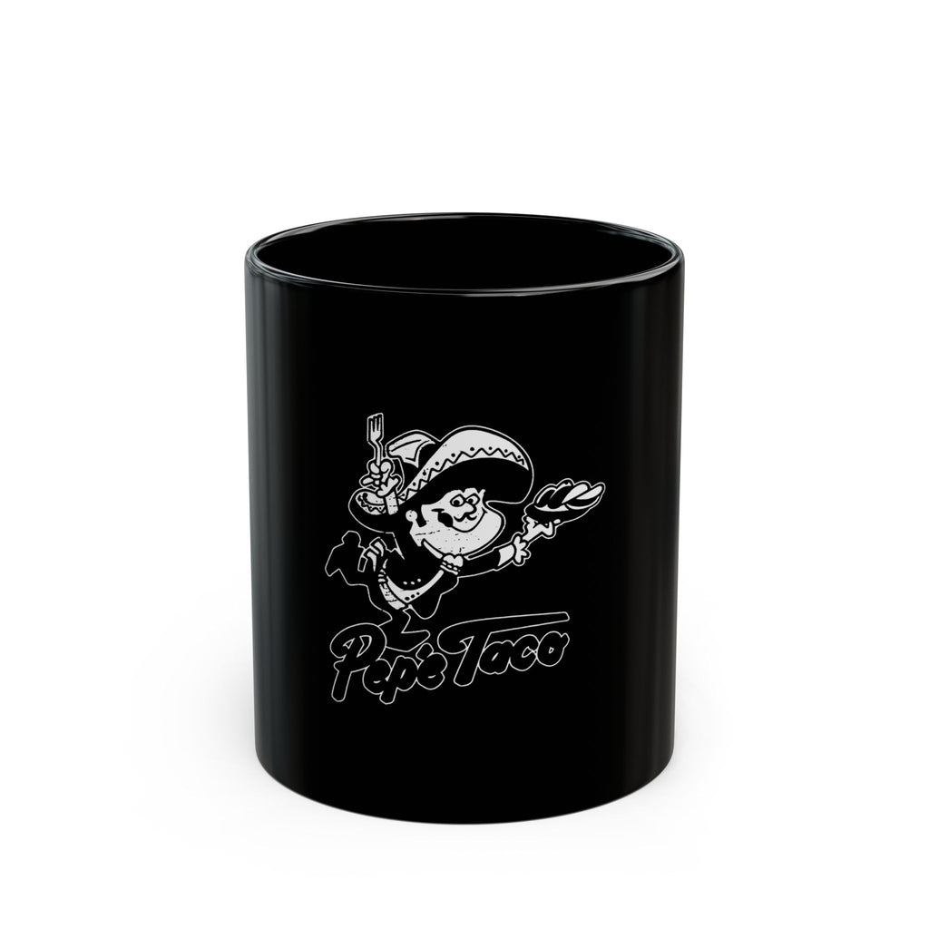 Pepe Taco Logo  Black Mug (11oz, 15oz)