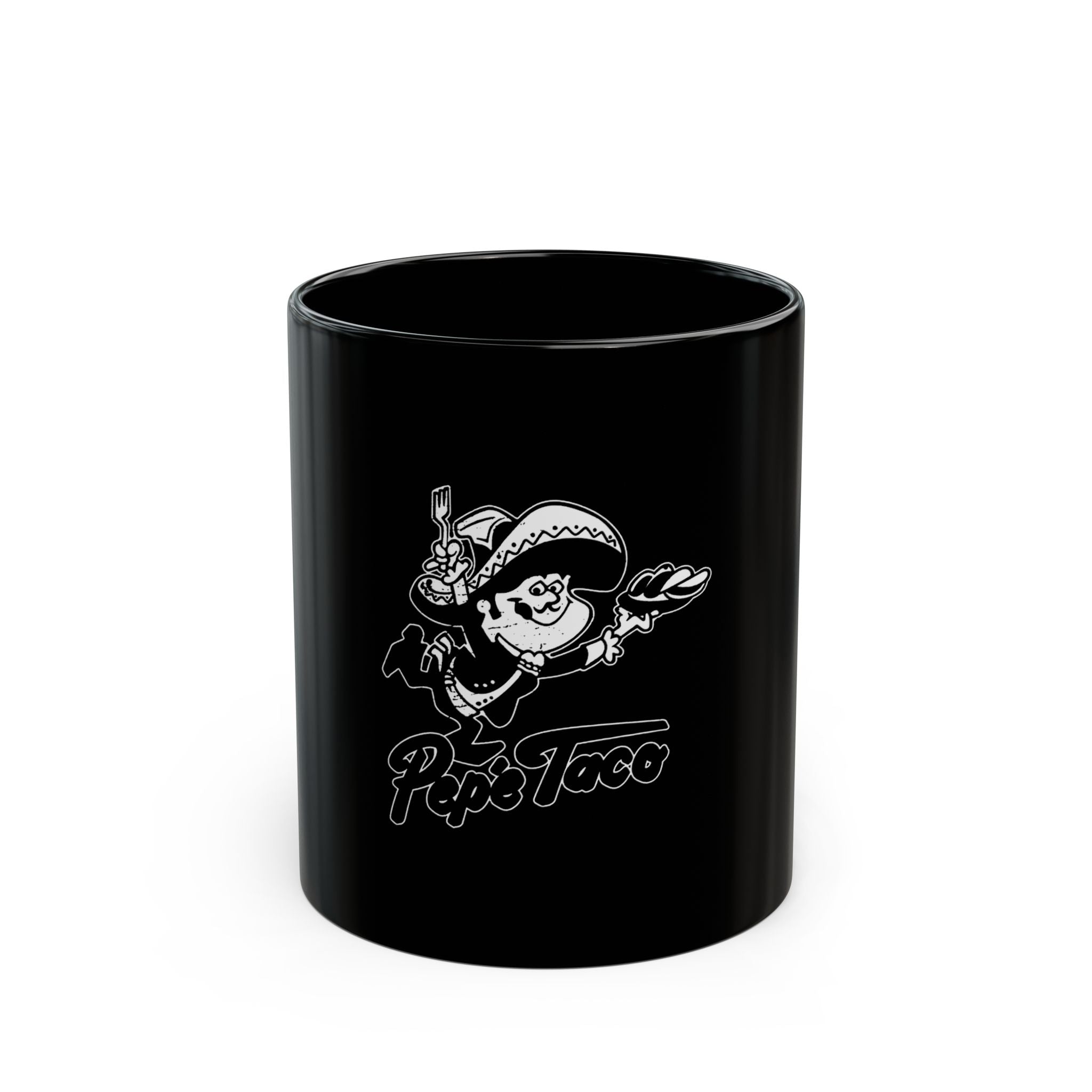 Pepe Taco Logo  Black Mug (11oz, 15oz)