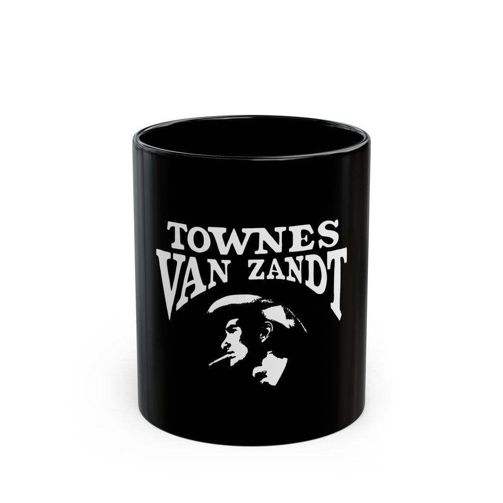 Townes Van Zandt Logo Retro Black Mug (11oz, 15oz)