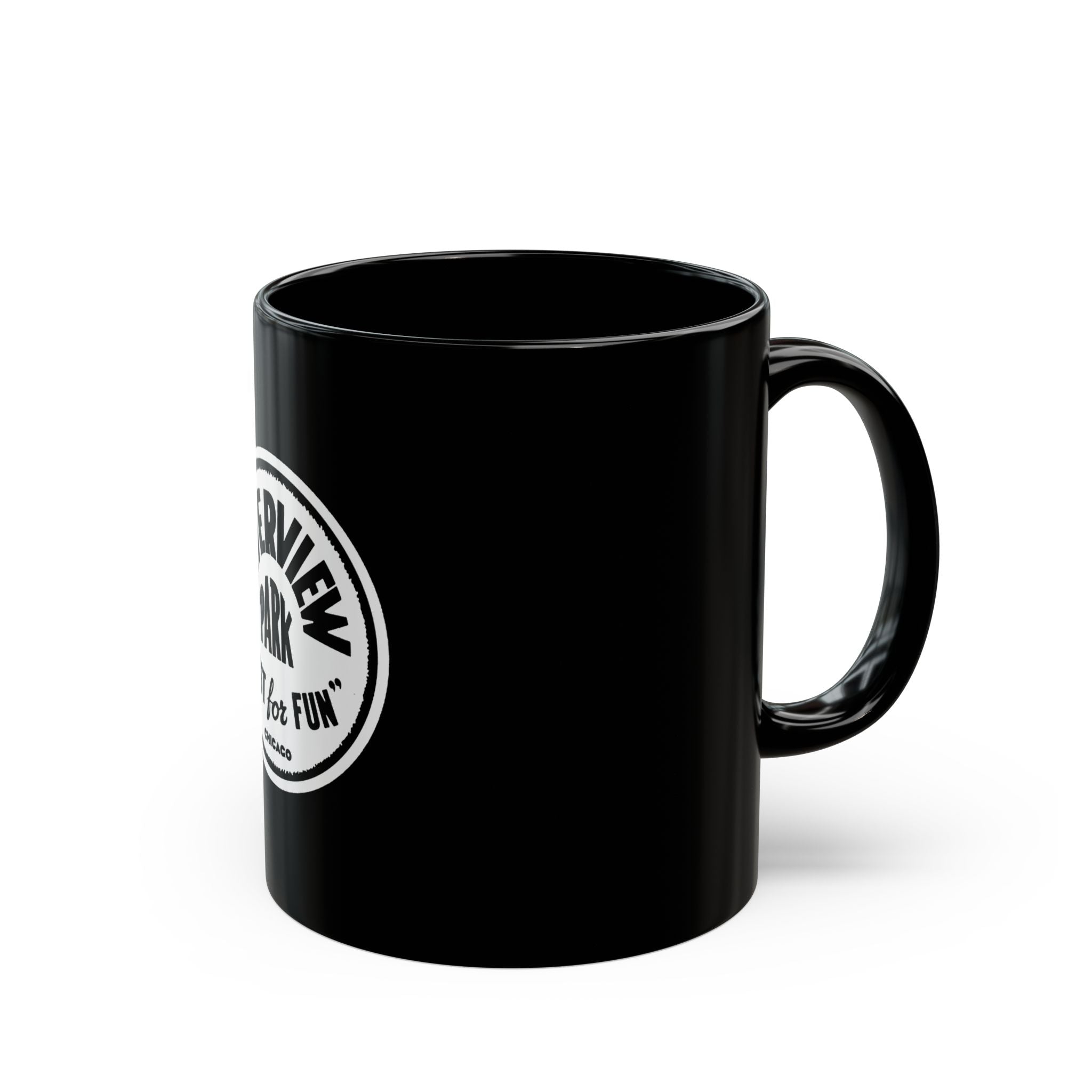 Riverview Park Logo Retro Black Mug (11oz, 15oz)