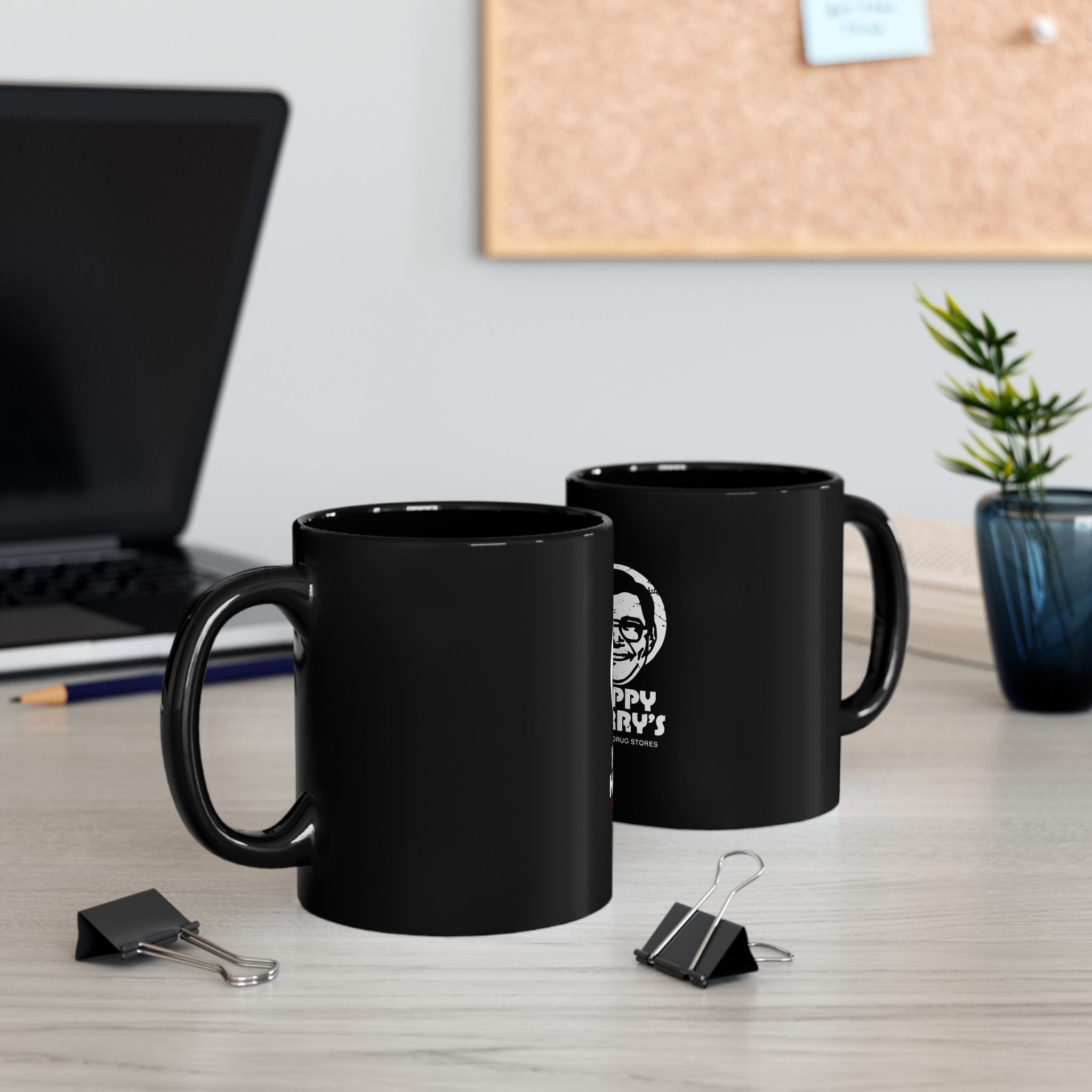 Happy Harrys Logo  Black Mug (11oz, 15oz)