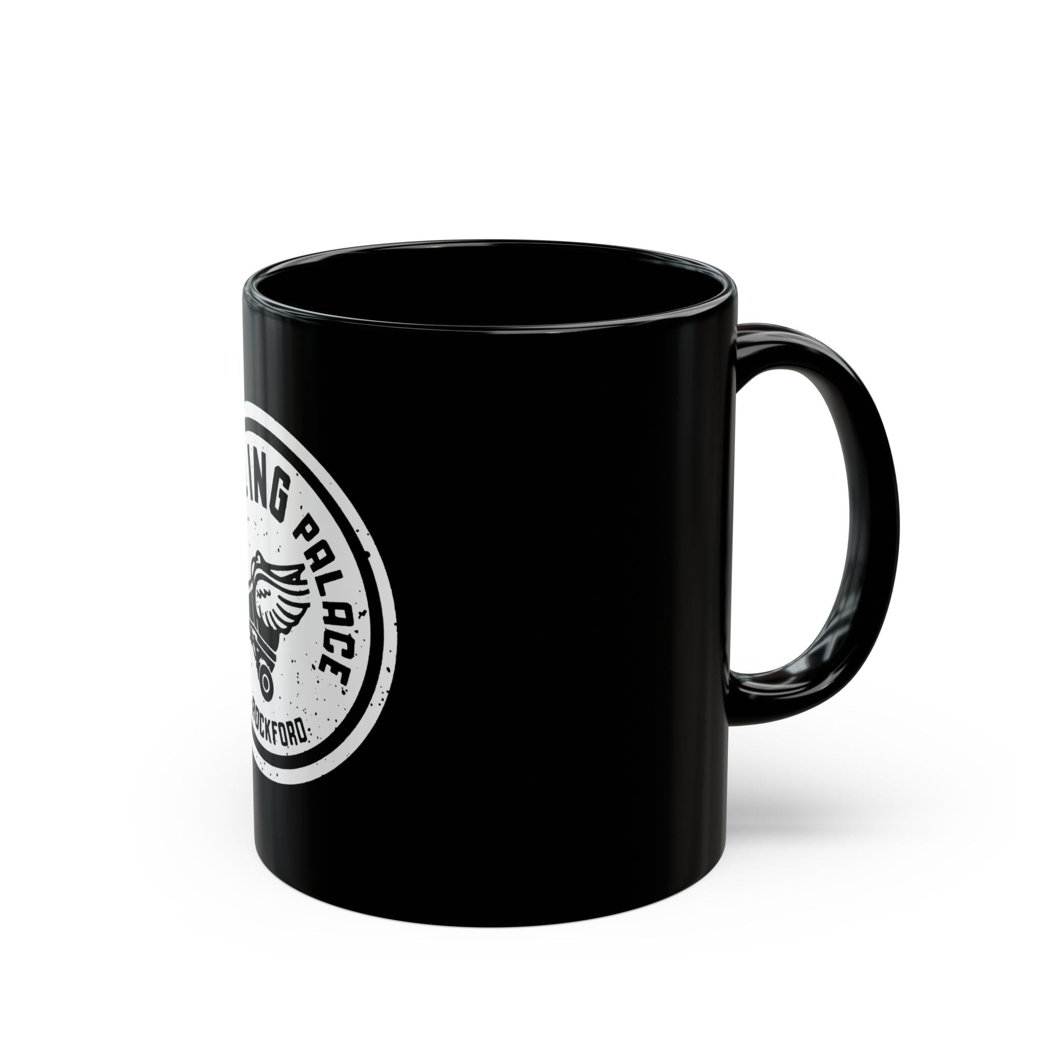 Skate Ing Palace Retro Logo Black Mug (11oz, 15oz)