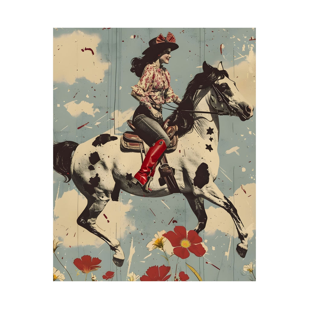 The Wildflower Cowgirl Matte Vertical Poster — Wall Art