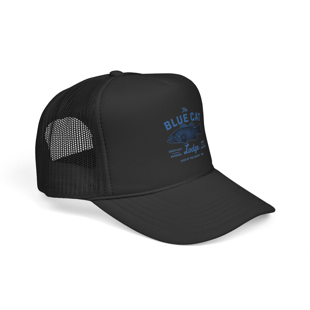 Blue Cat Retro Cap – Vintage Arch Logo Mesh Hat