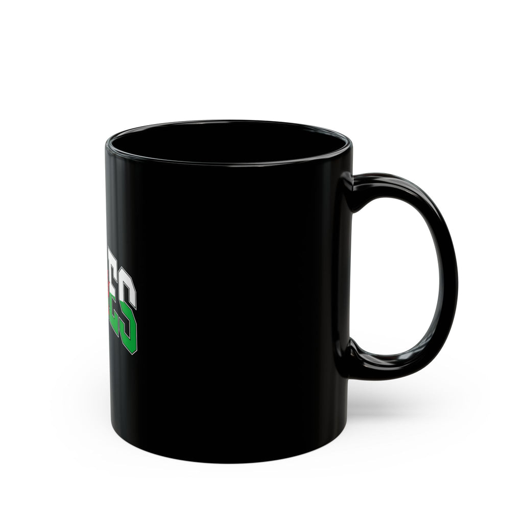 Wales Logo Retro Black Mug (11oz, 15oz)