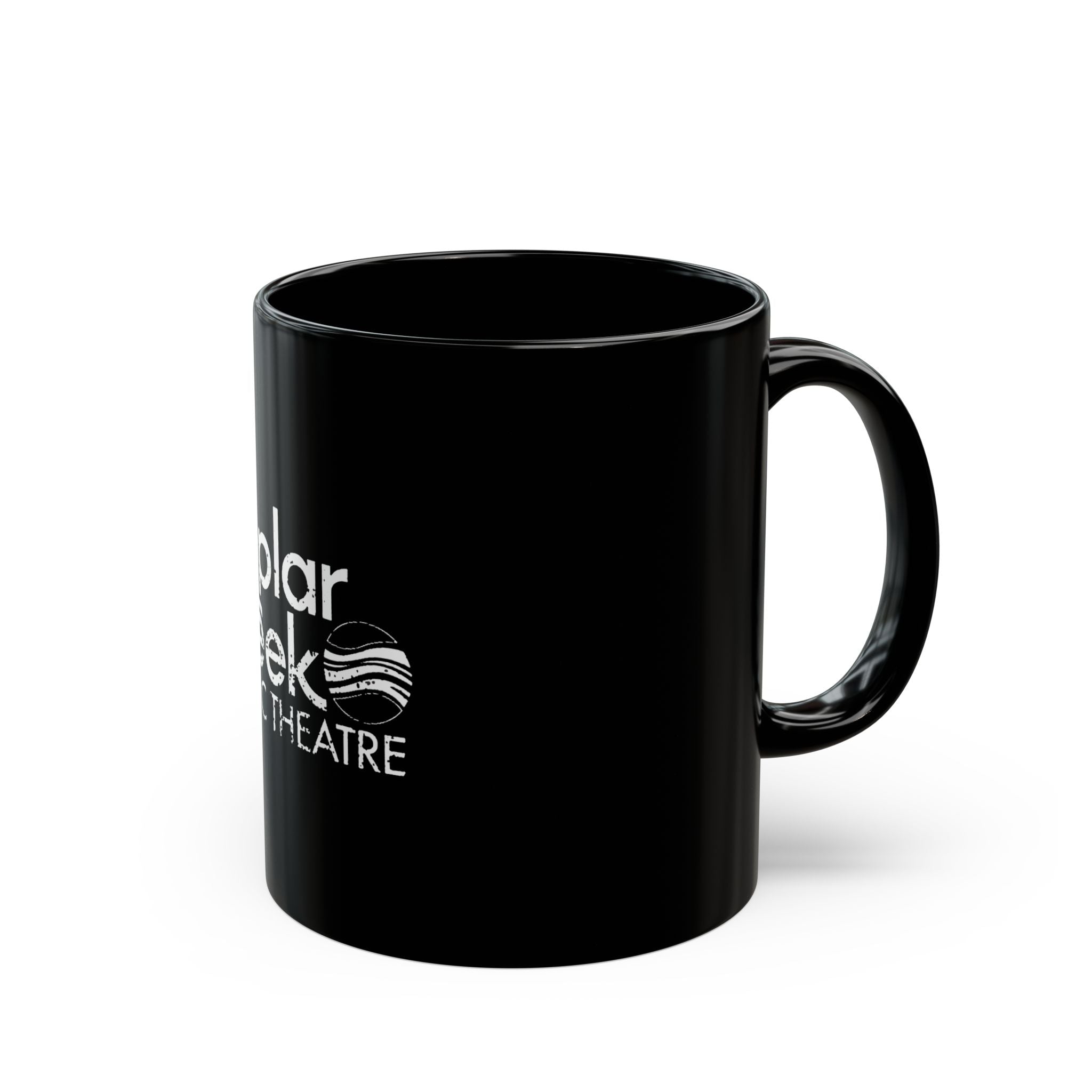 Poplar Creek Logo Retro Black Mug (11oz, 15oz)