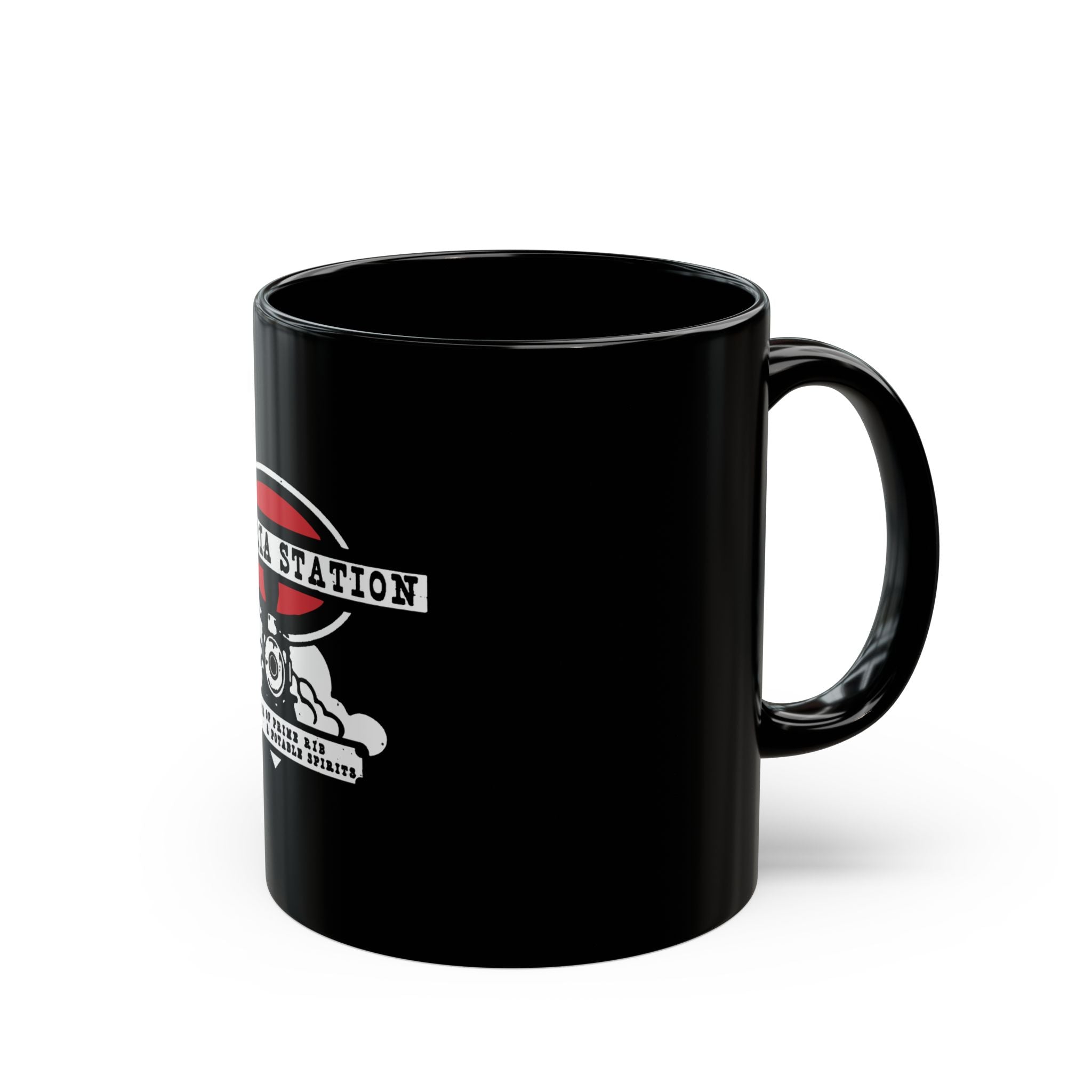 Victoria Station Logo Retro Black Mug (11oz, 15oz)