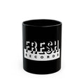 Fresh Records Logo Retro Black Mug (11oz, 15oz)