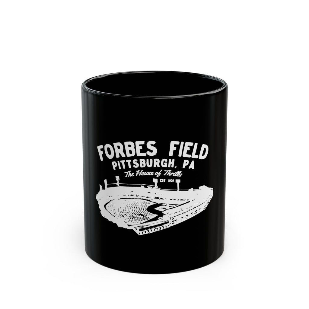 Forbes Field Pittsburgh Logo Retro Black Mug (11oz, 15oz)