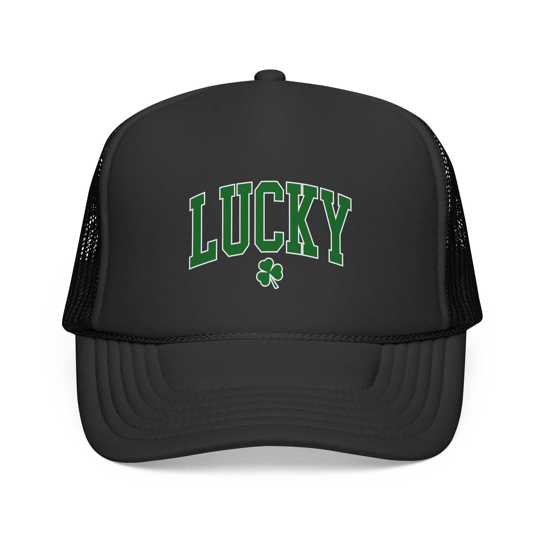 Lucky Clover Retro Cap Logo – Vintage Arch Logo Mesh Hat