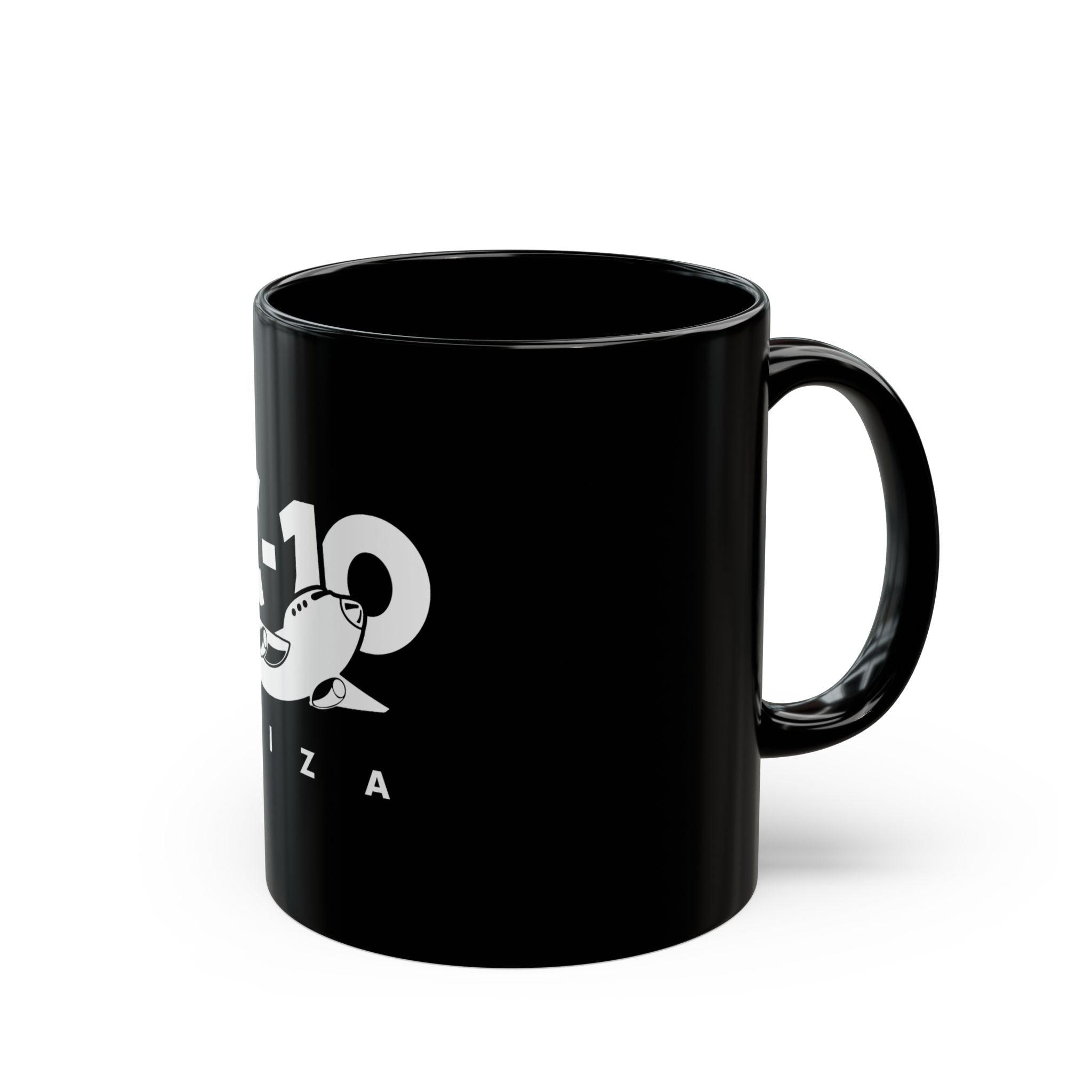 DC 10 Ibiza Retro Logo Retro Black Mug (11oz, 15oz)
