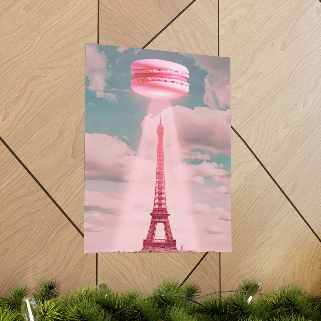 Attack of the Giant Macaron Matte Vertical Poster — Wall Art