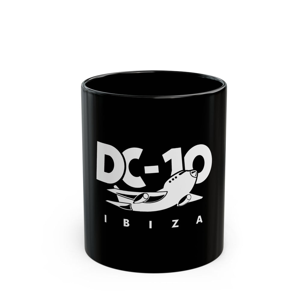 DC 10 Ibiza Retro Logo Retro Black Mug (11oz, 15oz)