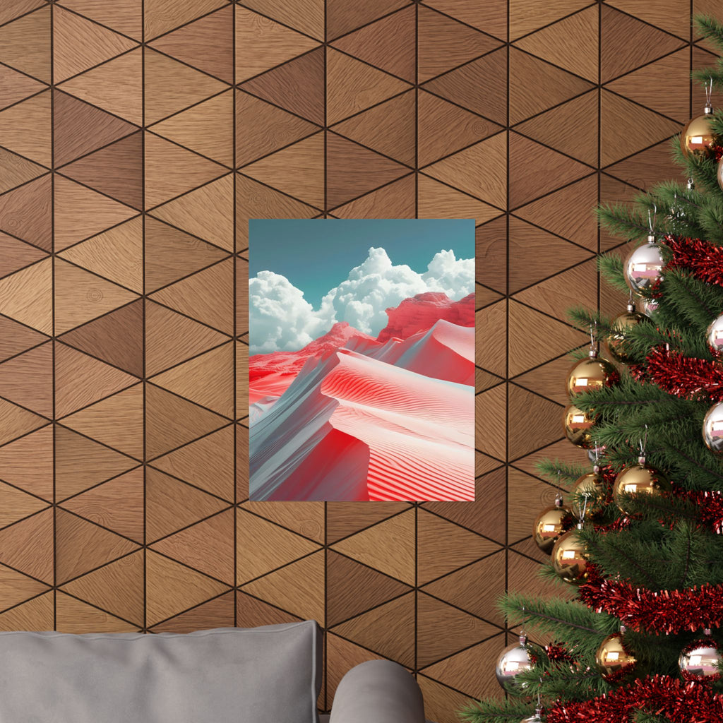 Crimson Dunes Matte Vertical Poster — Wall Art