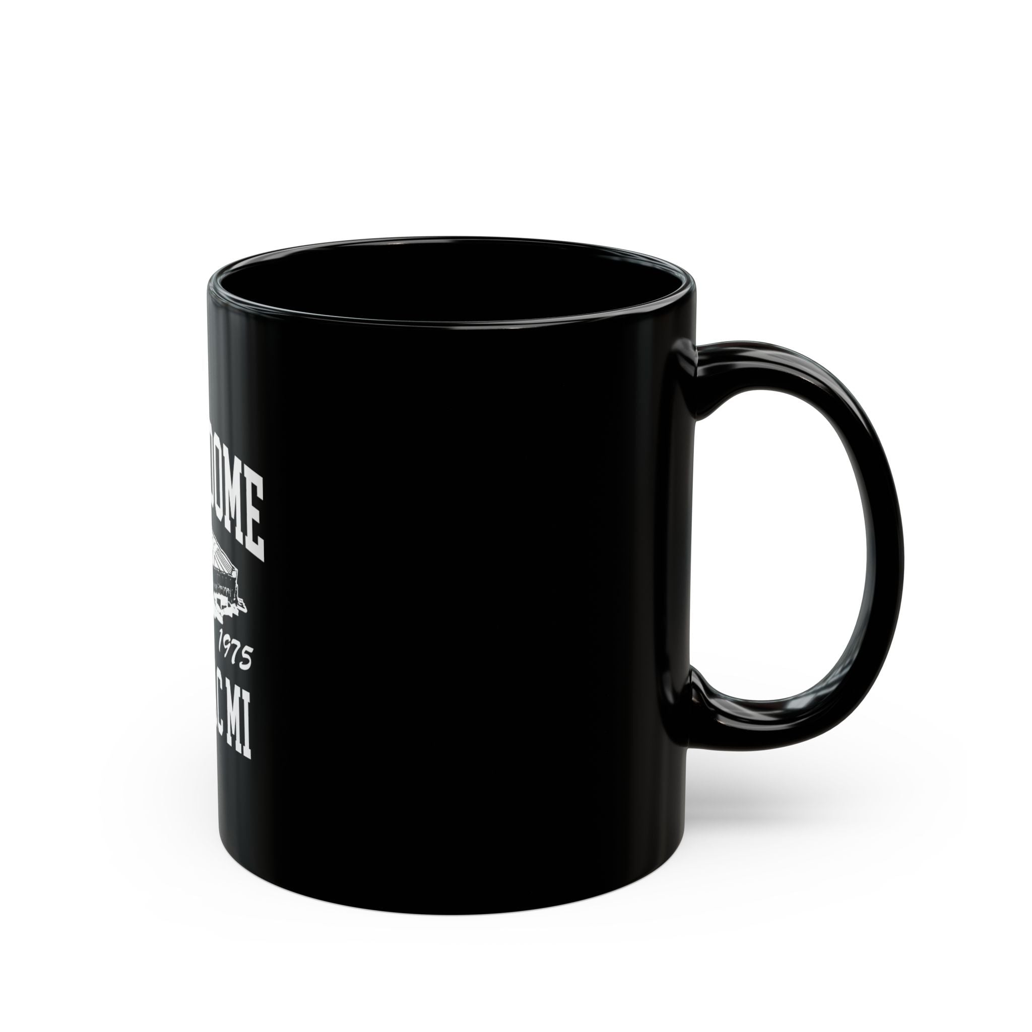 SIlverdome Stadium Logo Retro Black Mug (11oz, 15oz)