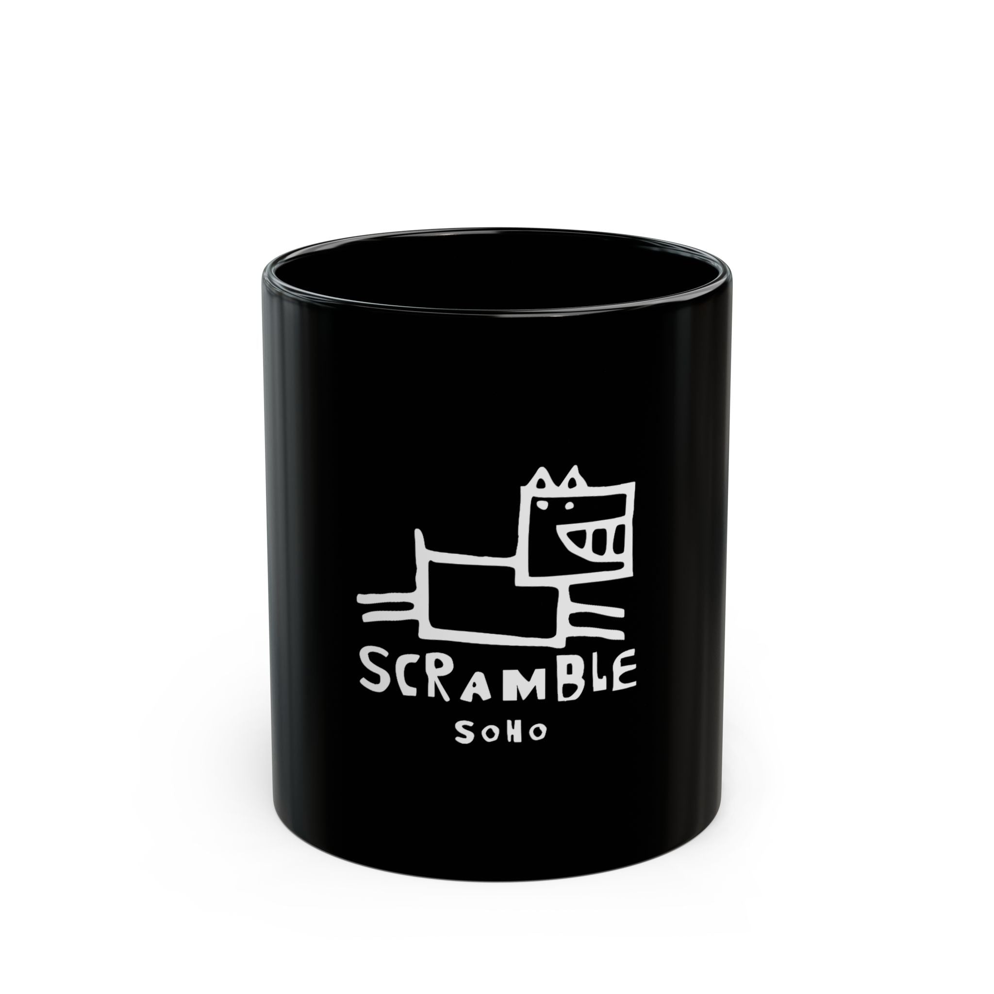 Scramble Soho Logo Retro Black Mug (11oz, 15oz)
