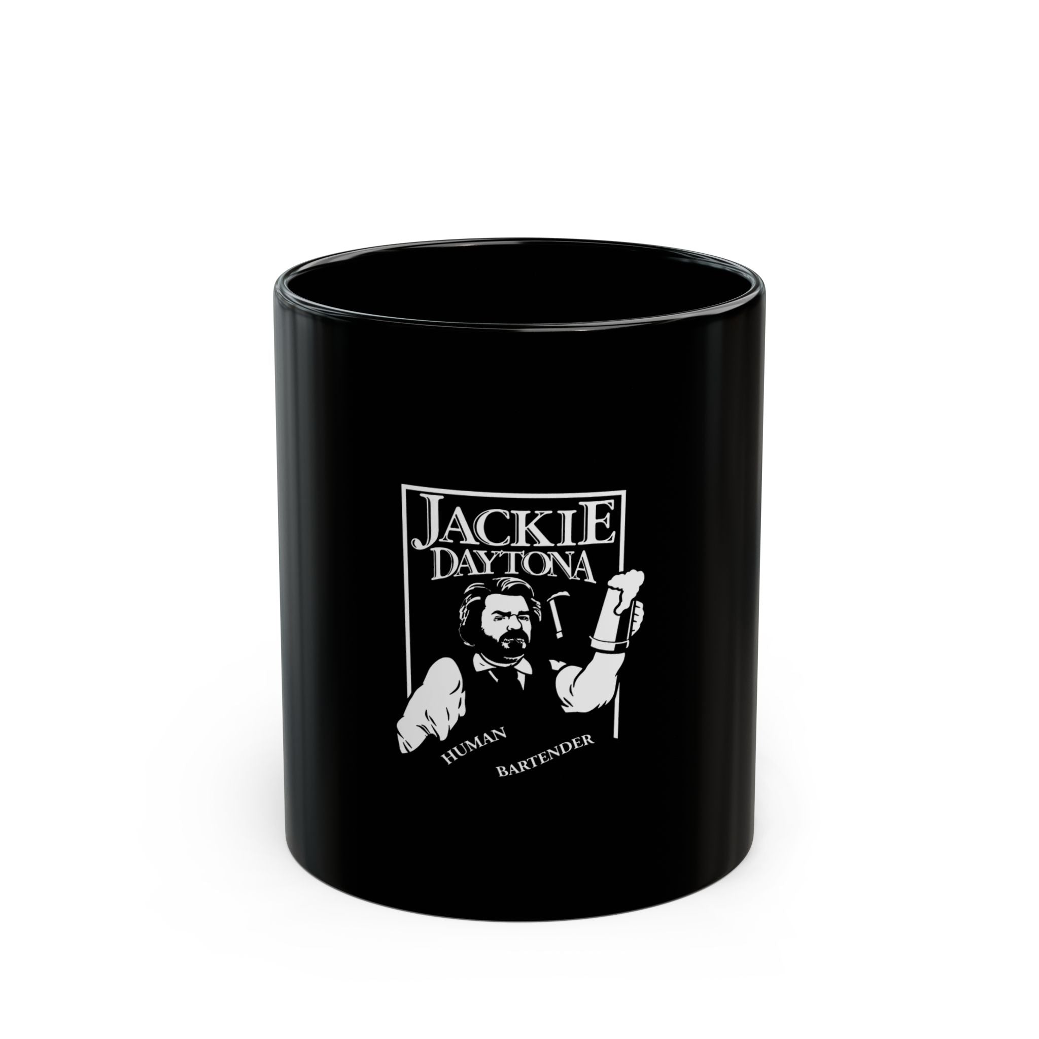 Jackie Daytona Logo Retro Black Mug (11oz, 15oz)