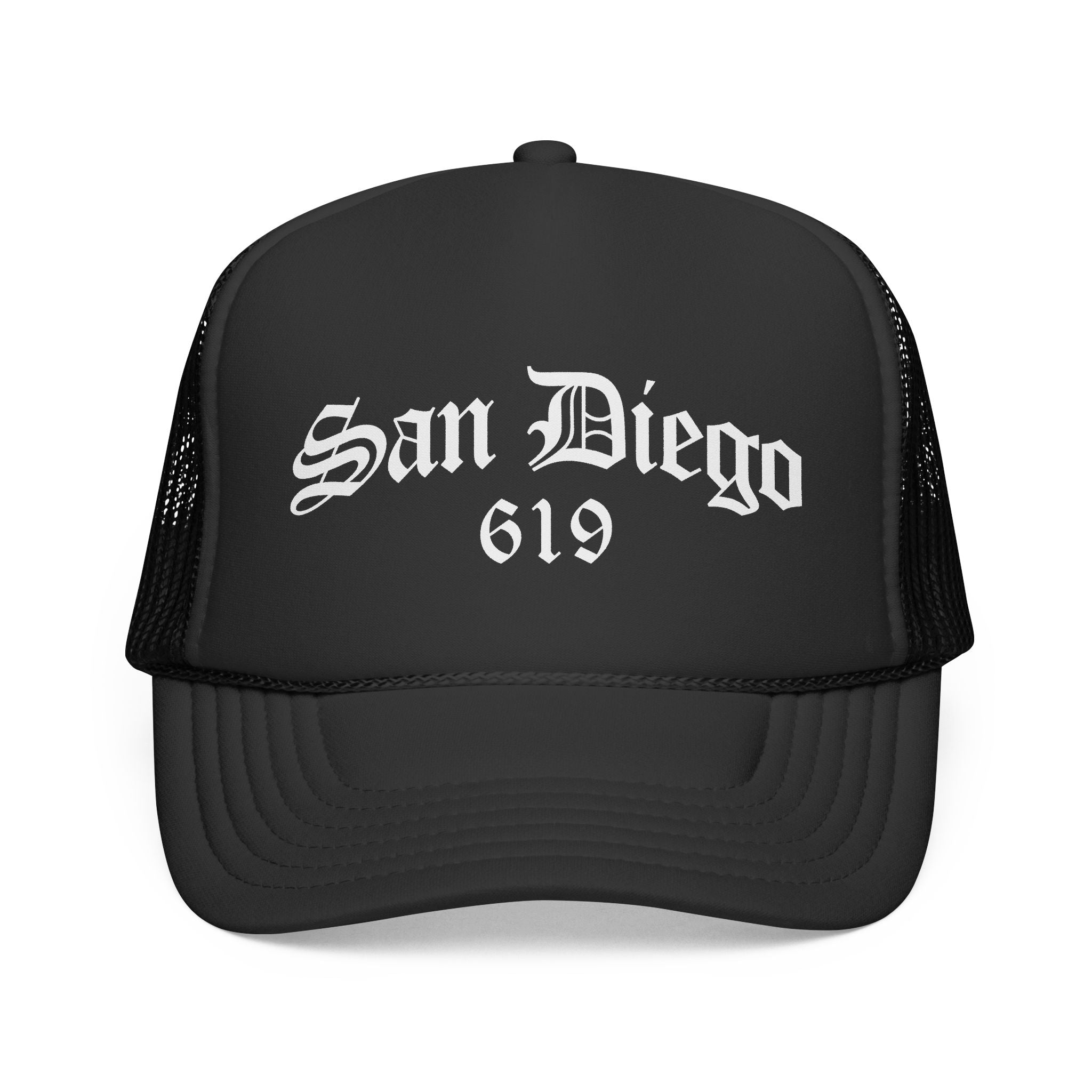 San Diego 619 Retro Logo – Vintage Arch Logo Mesh Hat