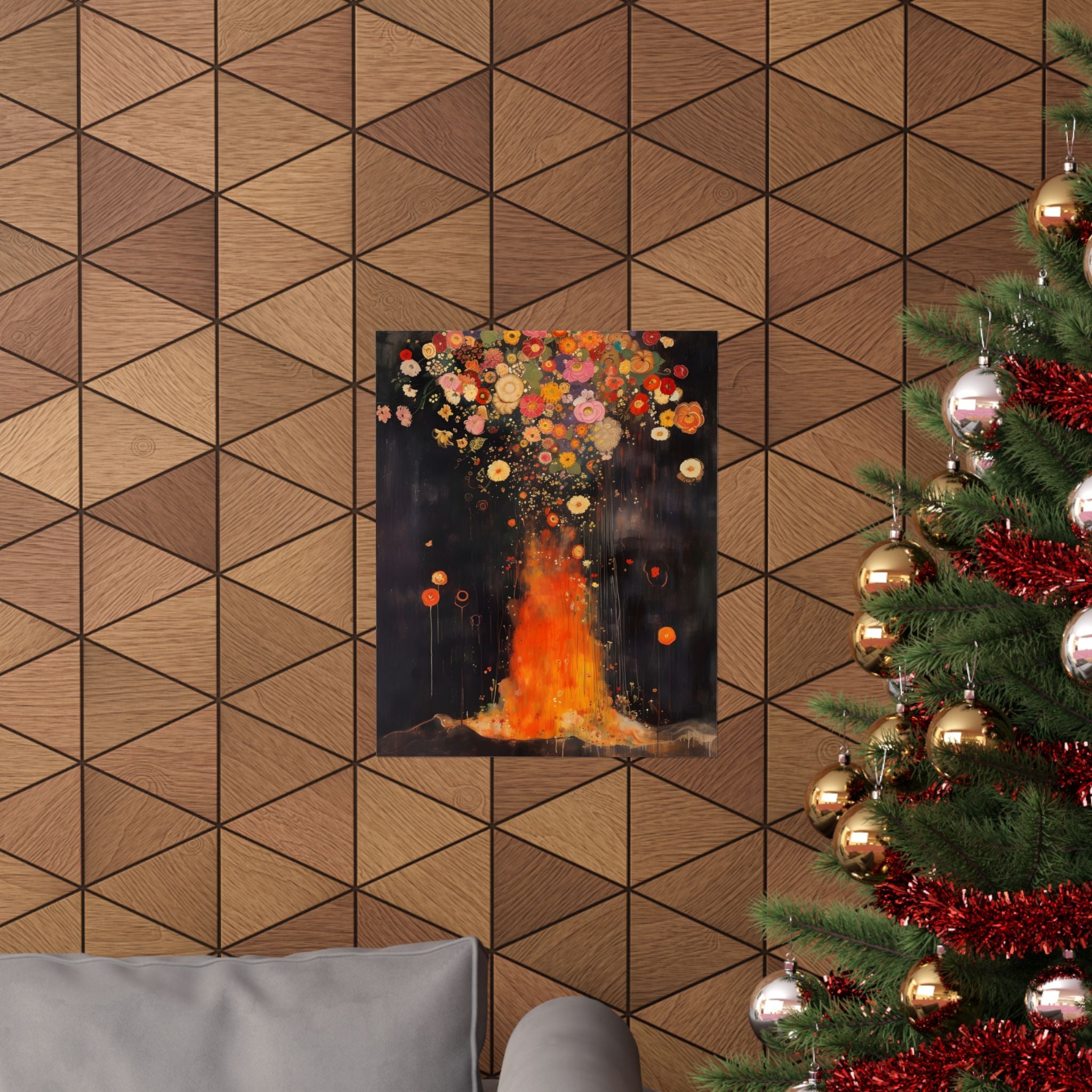 Floral Eruption Matte Vertical Poster — Wall Art