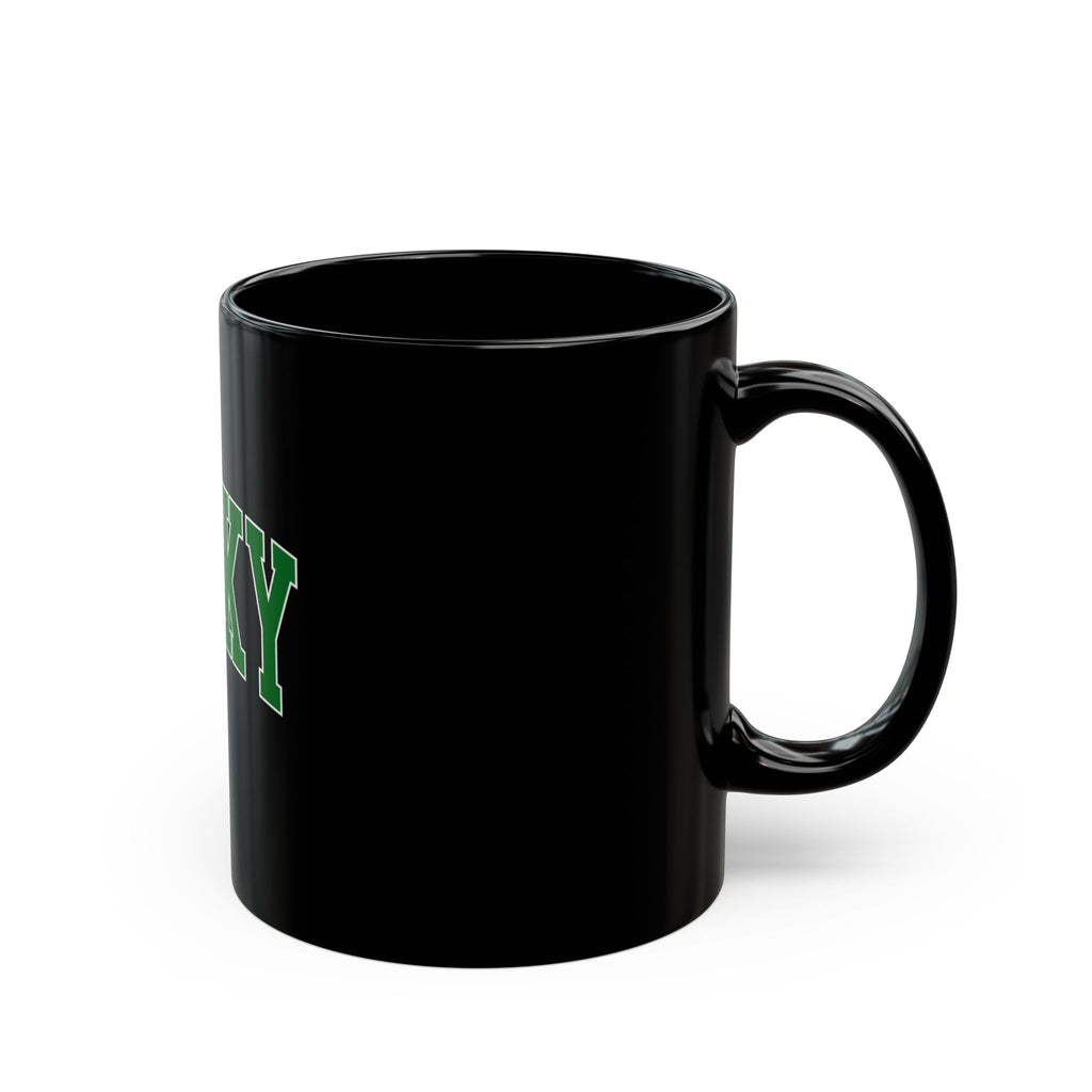 Lucky Clover Retro Logo Black Mug (11oz, 15oz)
