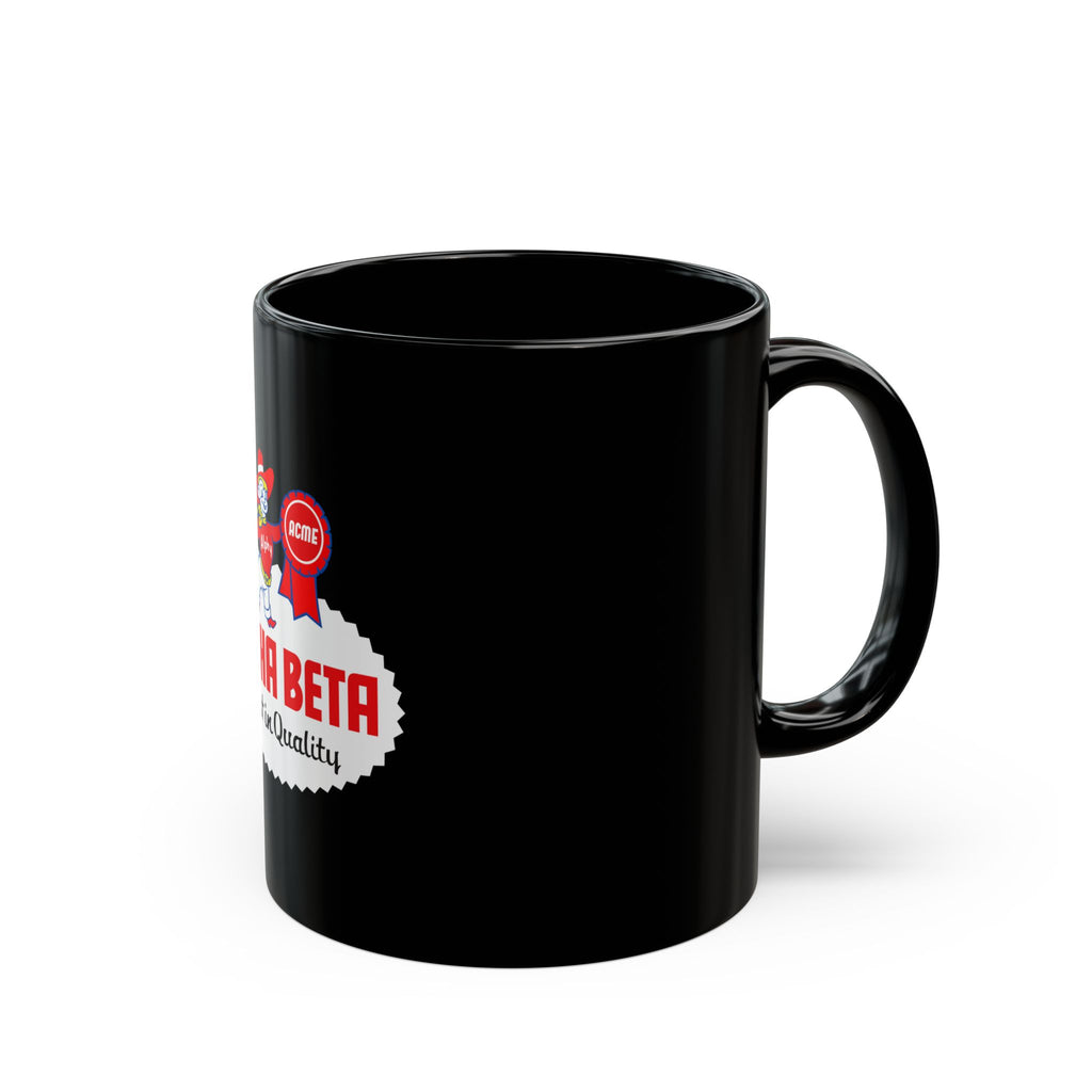 Alpha Beta Logo Retro Black Mug (11oz, 15oz)