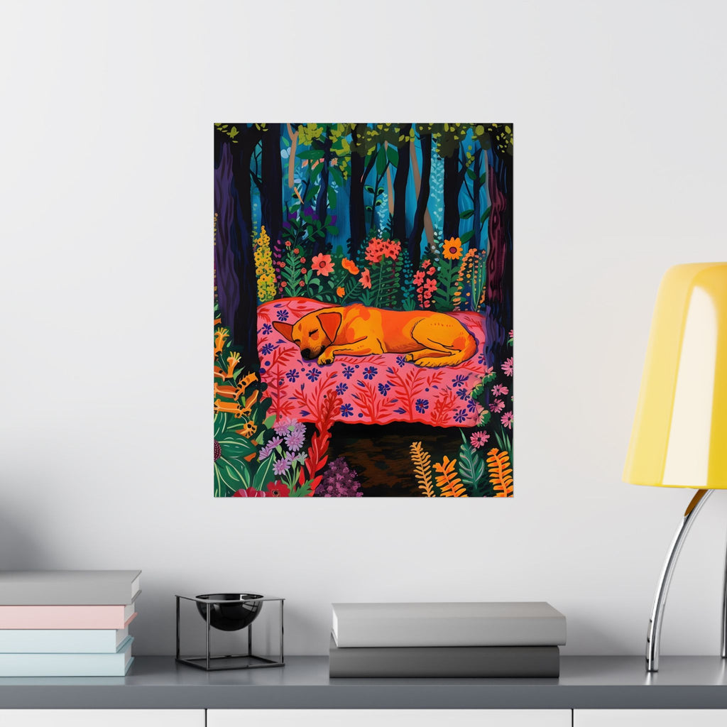 Dreaming in the Enchanted Forest Matte Vertical Poster — Wall Art