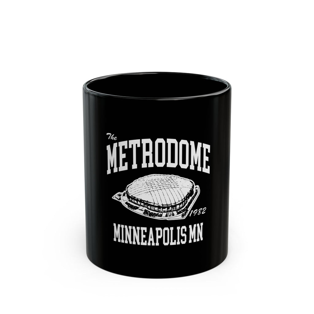 Metrodome Stadium Logo Retro Black Mug (11oz, 15oz)