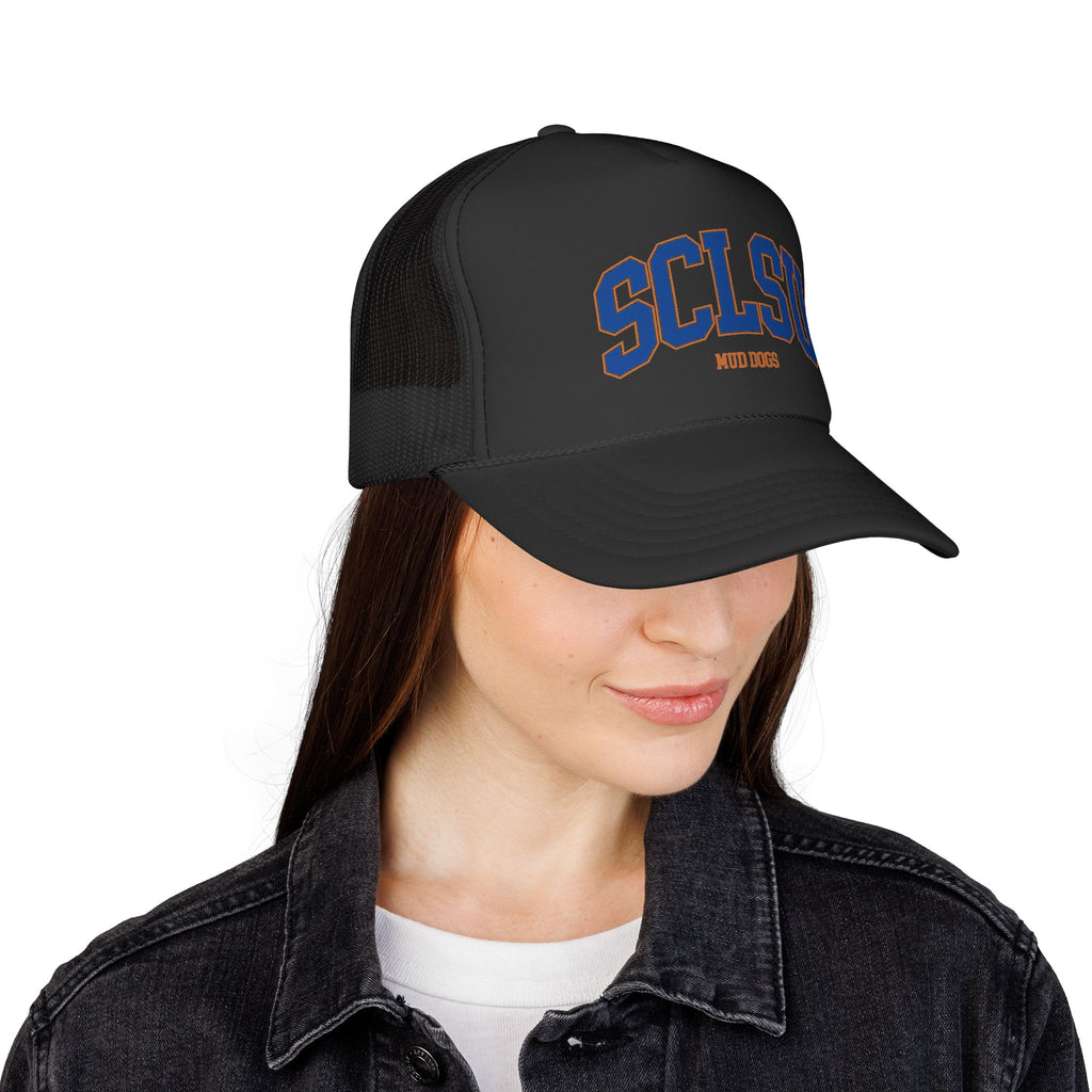 SCLSU Mud Dogs Retro Logo – Vintage Arch Logo Mesh Hat