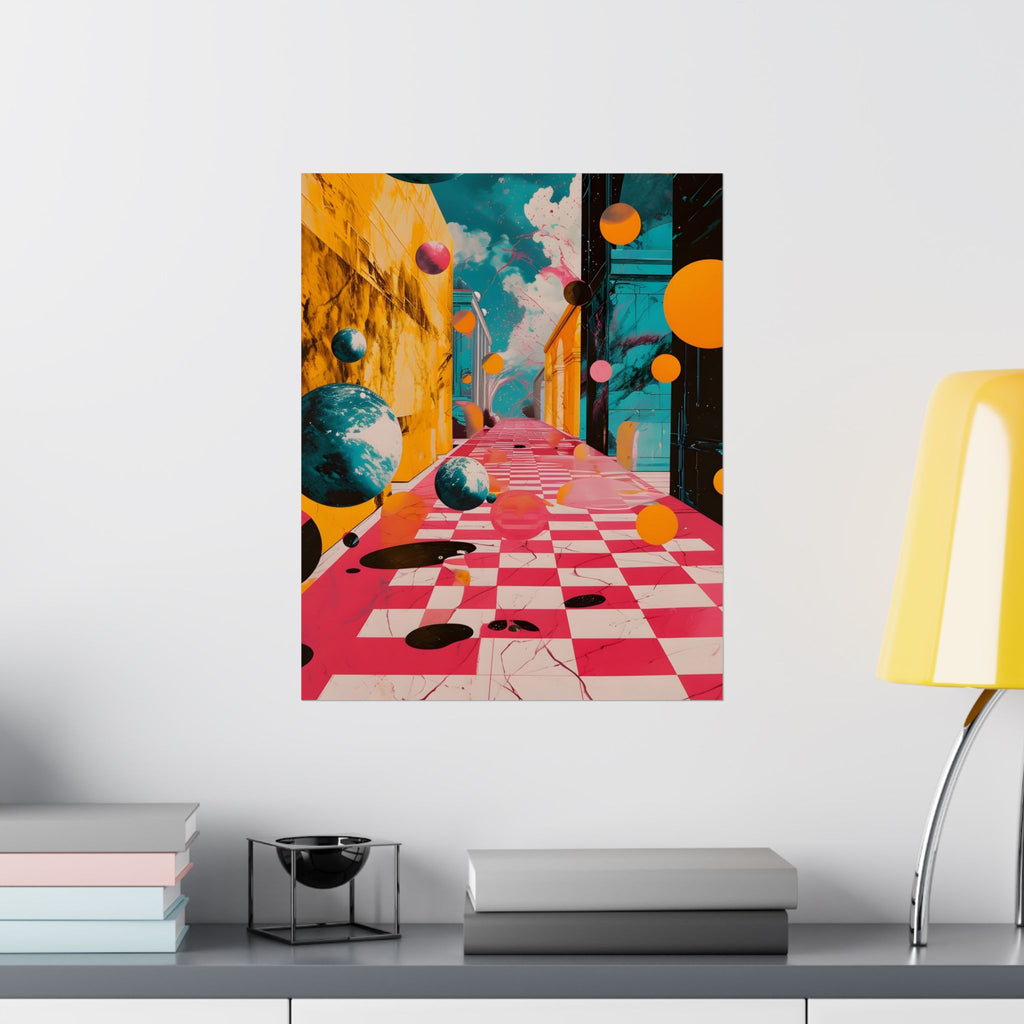 Dimension Drift Matte Vertical Poster — Wall Art