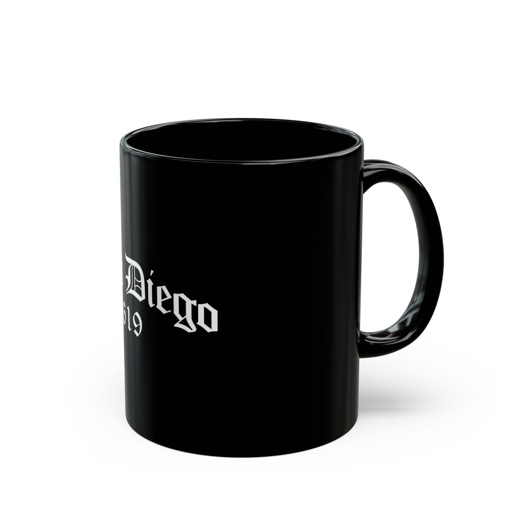 San Diego 619 Logo Retro Black Mug (11oz, 15oz)