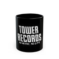 Tower Records Logo Retro Black Mug (11oz, 15oz)