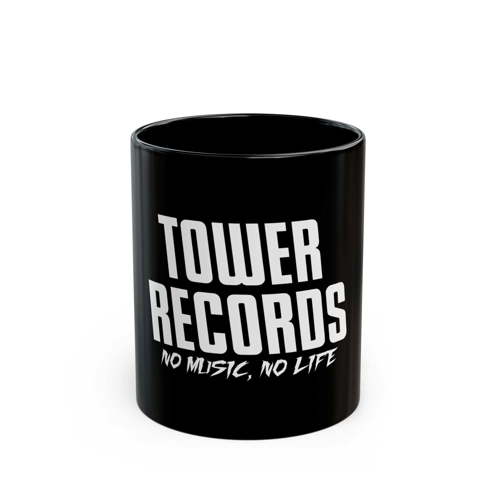 Tower Records Logo Retro Black Mug (11oz, 15oz)