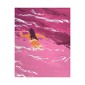 Into the Pink Waves Matte Vertical Poster — Vintage 70s Style Wall Art