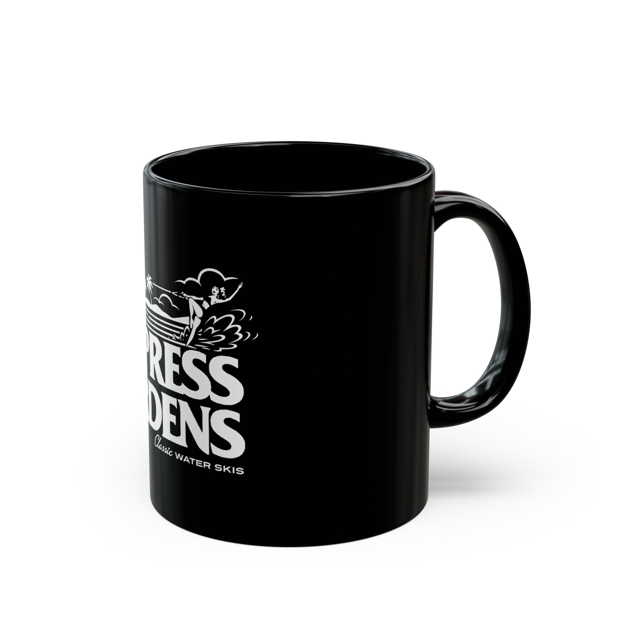 Cypress Gardens Logo Retro Black Mug (11oz, 15oz)