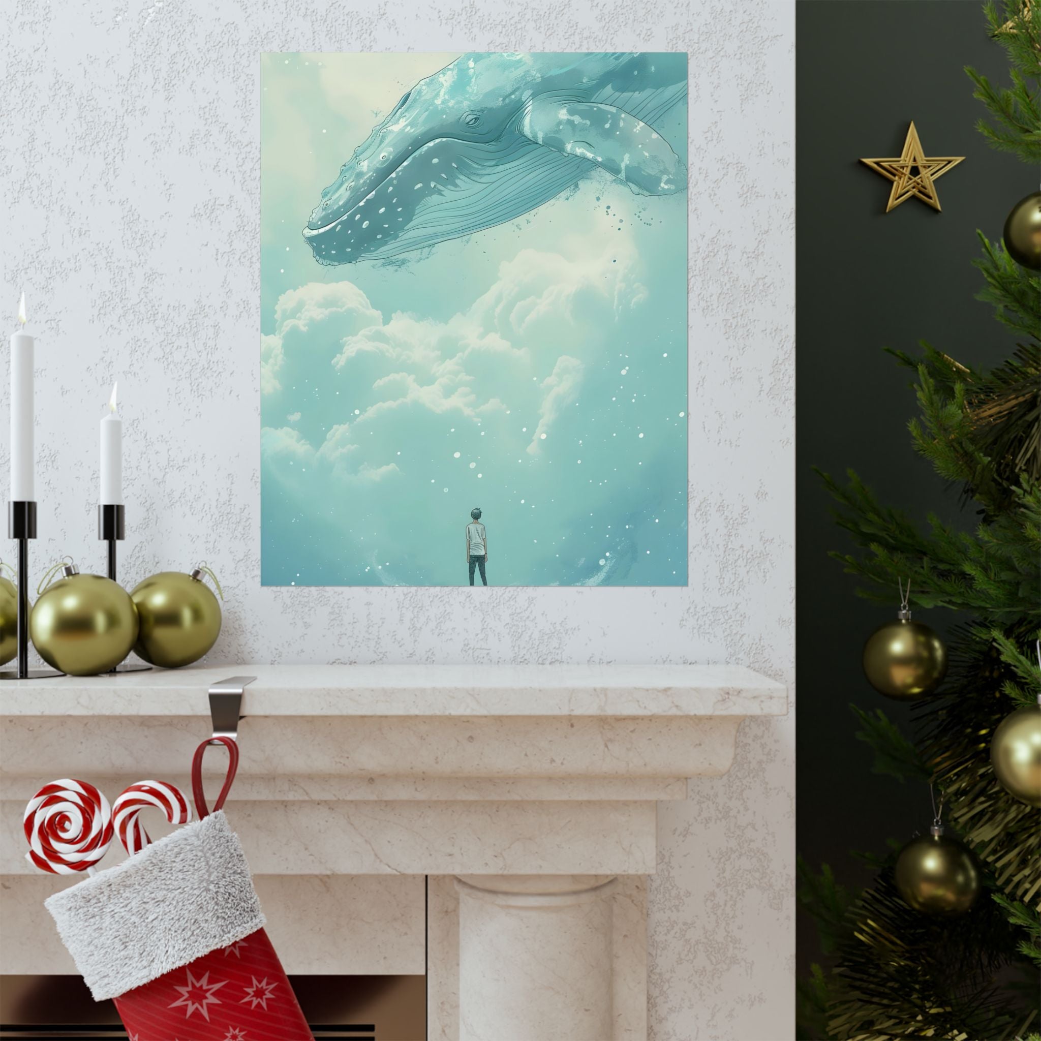 Where the Clouds Whisper Giants Matte Vertical Poster — Style Wall Art