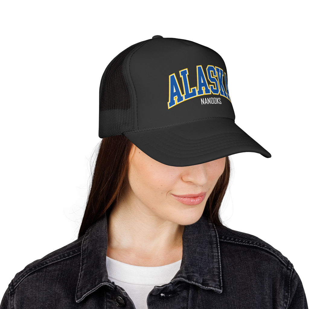 Alaska Nanooks Football Cap Logo – Vintage Arch Logo Mesh Hat